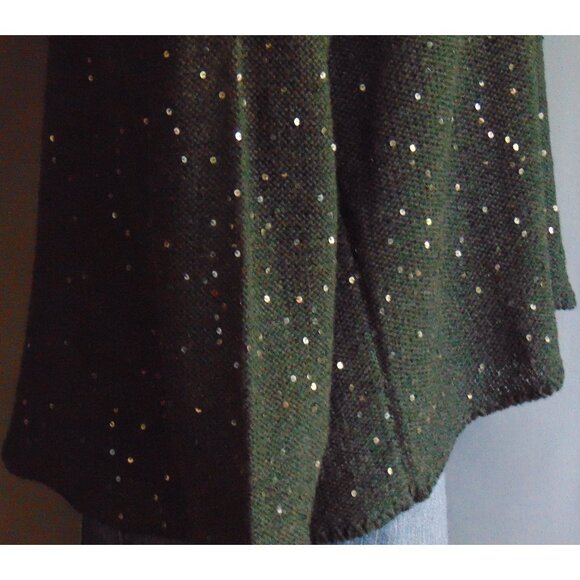 Eileen Fisher NWT Merino Wool Charcoal Gray Sequin Sweater 1X - Picture 7 of 12